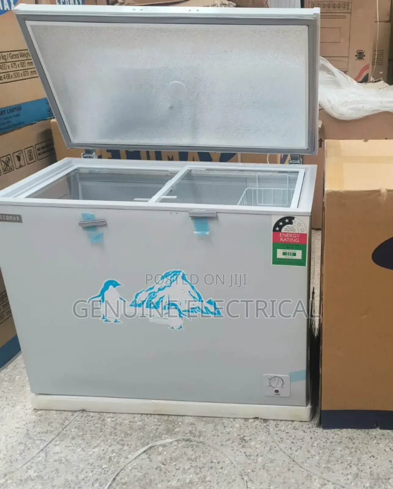 Grey Ecomax 219 Litres Deep Chest Freezer E219/L