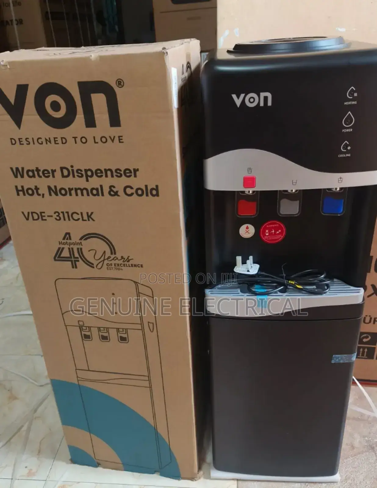 Von Hotpoint 3tap Dispenser Hot and Cold and Normal Hd