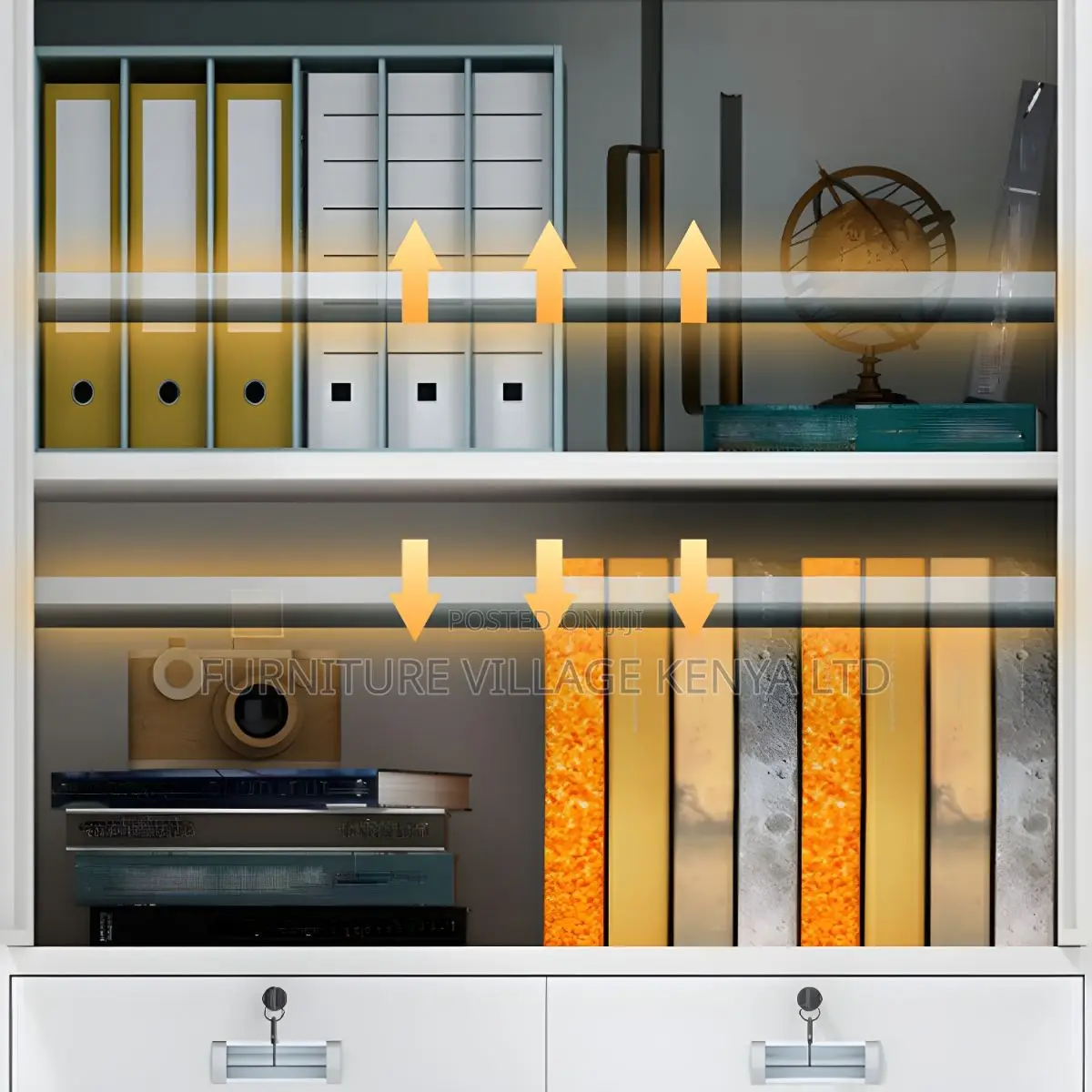 Office Cabinet Rust-Resistant Cabinet With Shelves