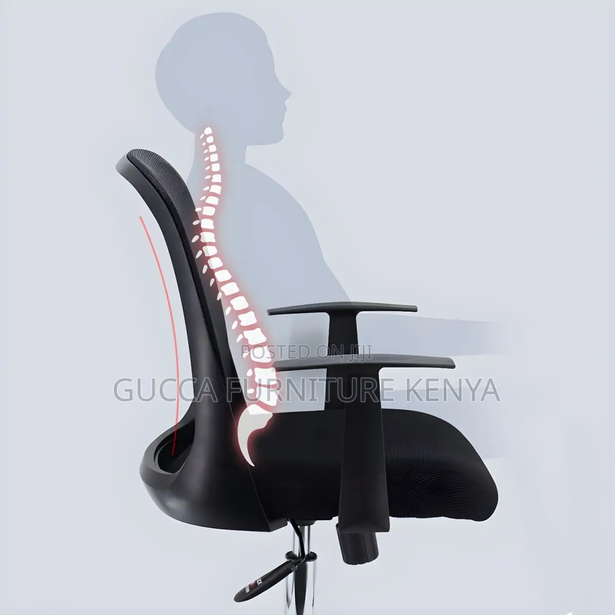 Office Chairs:Modern Office Chair Fixed Arms Mesh Shell Back