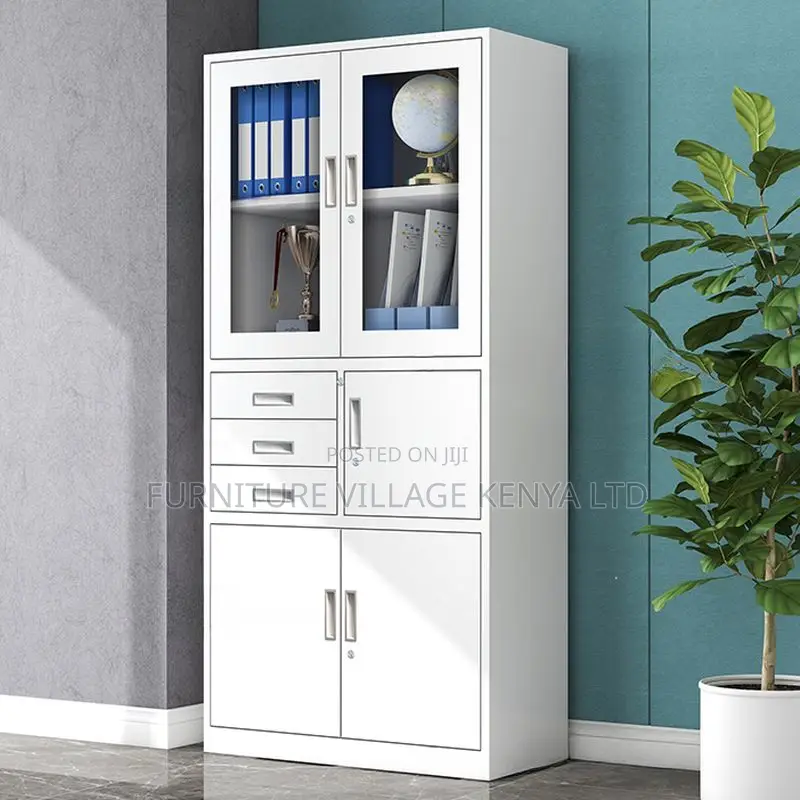 2-Door Metallic Office File Storage Cabinet in Gray