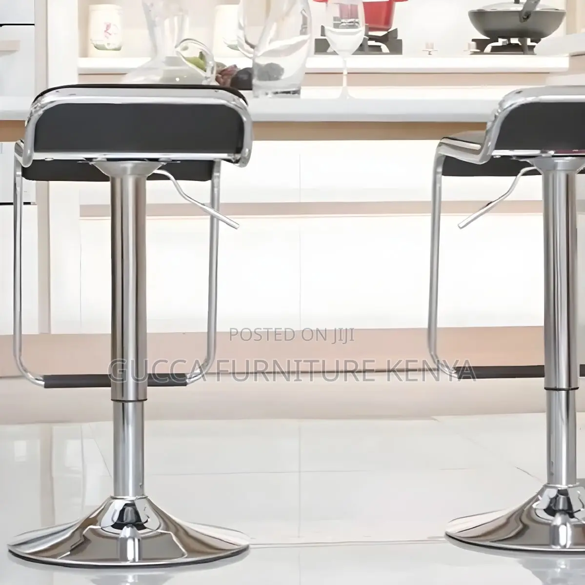 Home Chairs: Office Home Swivel Leather Saddle Foot Stool