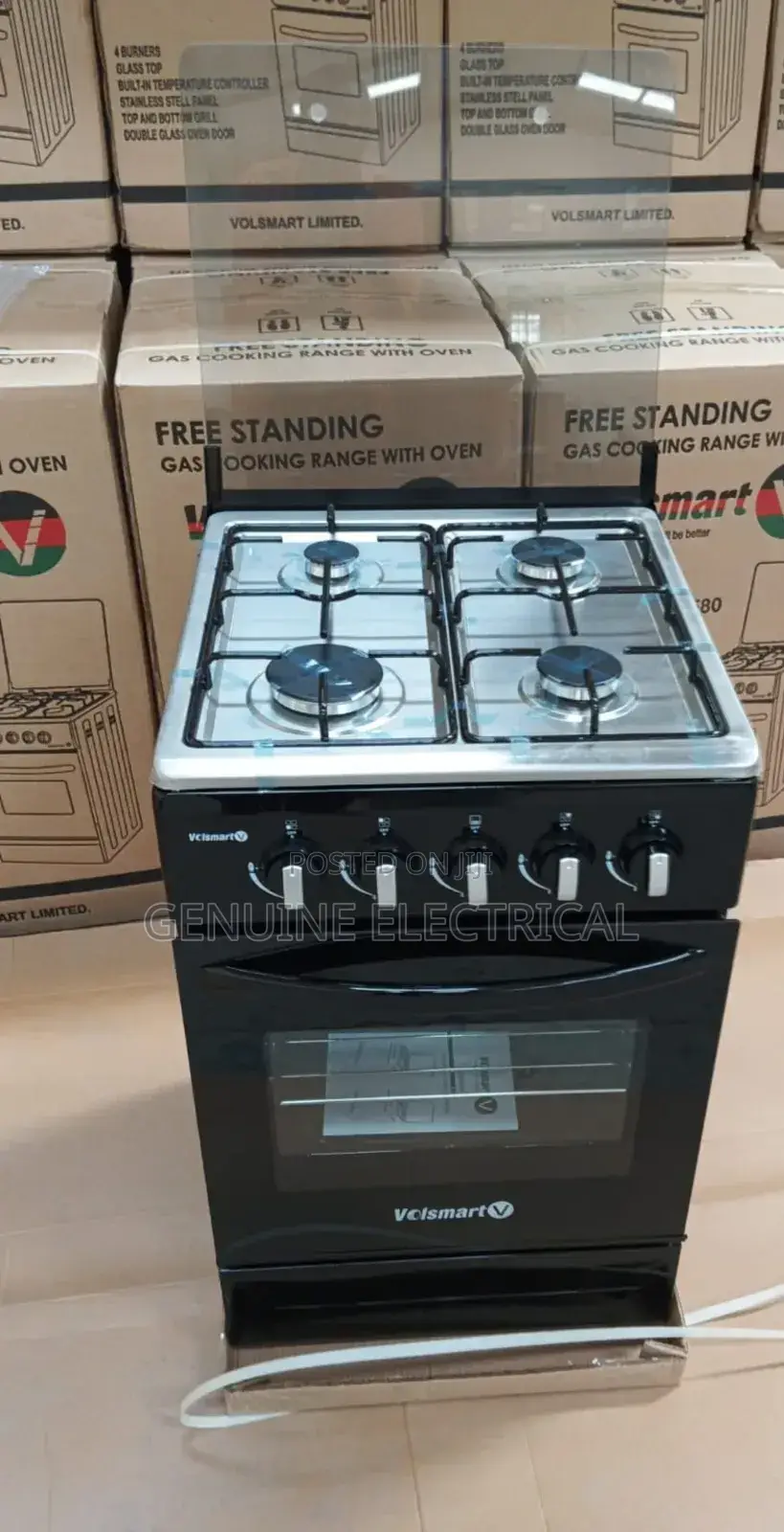 Volsmart Full Gas Jet Vulve Free Standing Cooker At