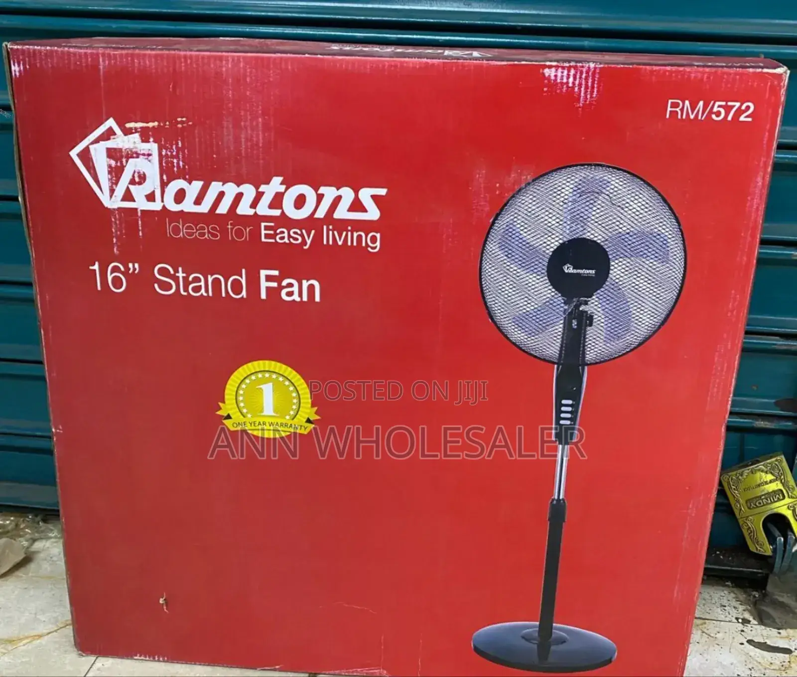 Ramtons RM/572 - Black Standing Fan - 3 Speed - Black RM/8