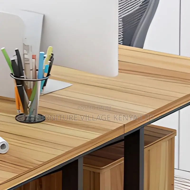 2-Way Office Computer Desk With Integrated Cable Management