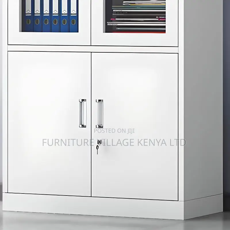 Office Cabinets; Half-Glass Steel Storage Cabinet