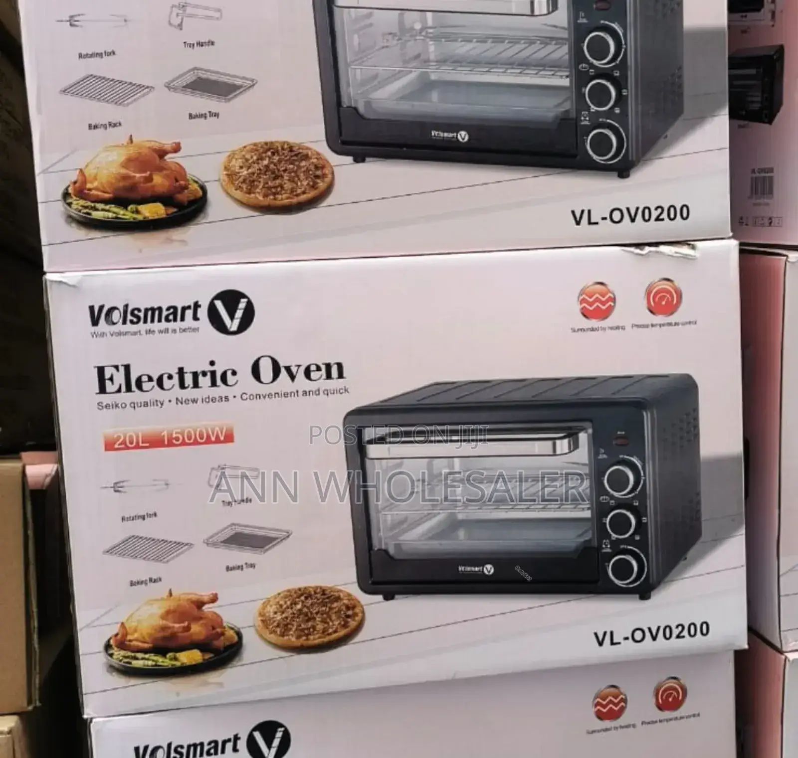 Black 20 Litres Volsmart Oven VL20