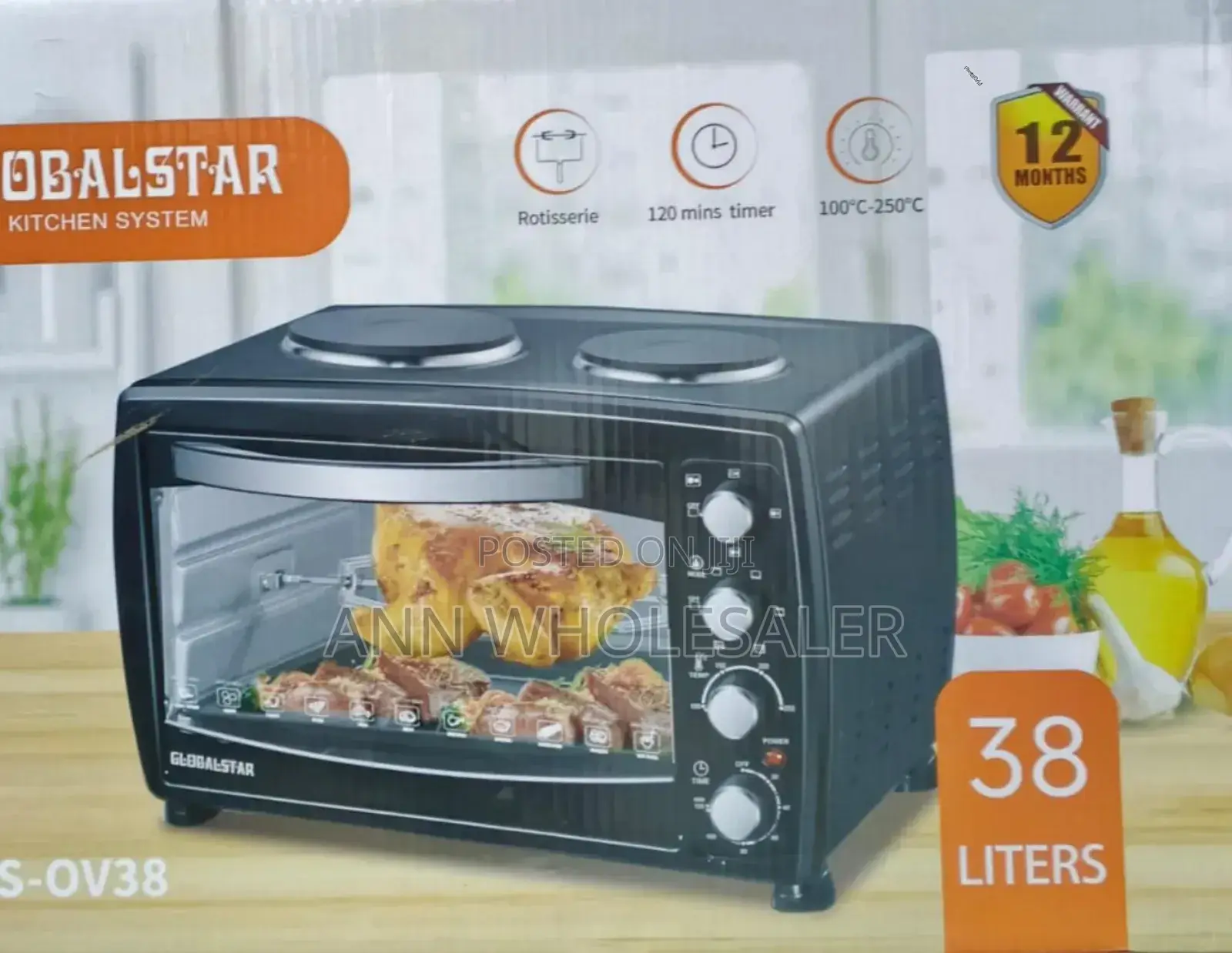 38 Litres Globalstar With Rotisserie, 2 Hot Plate G38L