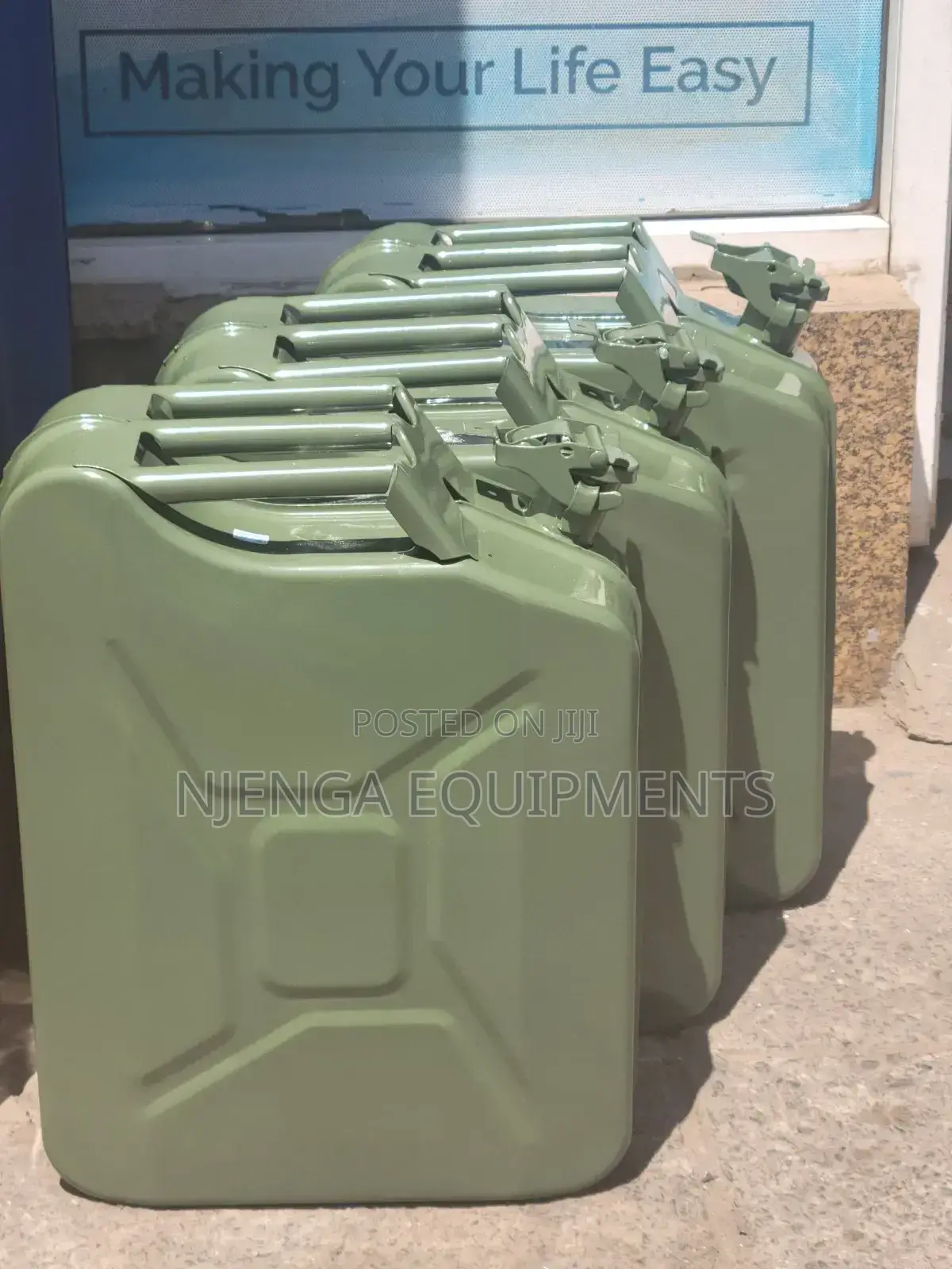 Fuel Jerricans Container Metallic