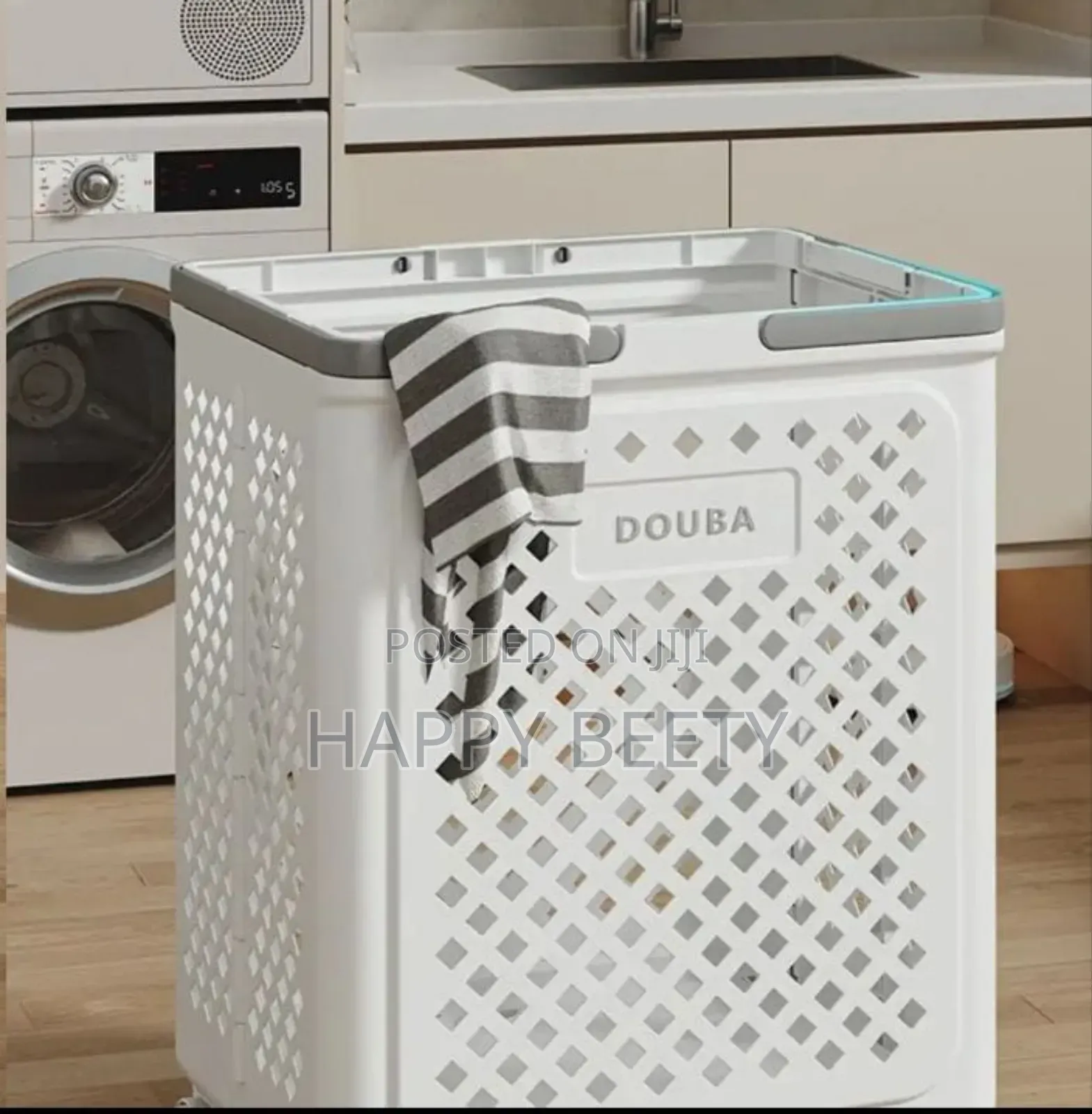 Big Foldable Eco-Friendly Laundry Storage Basket With Wheel