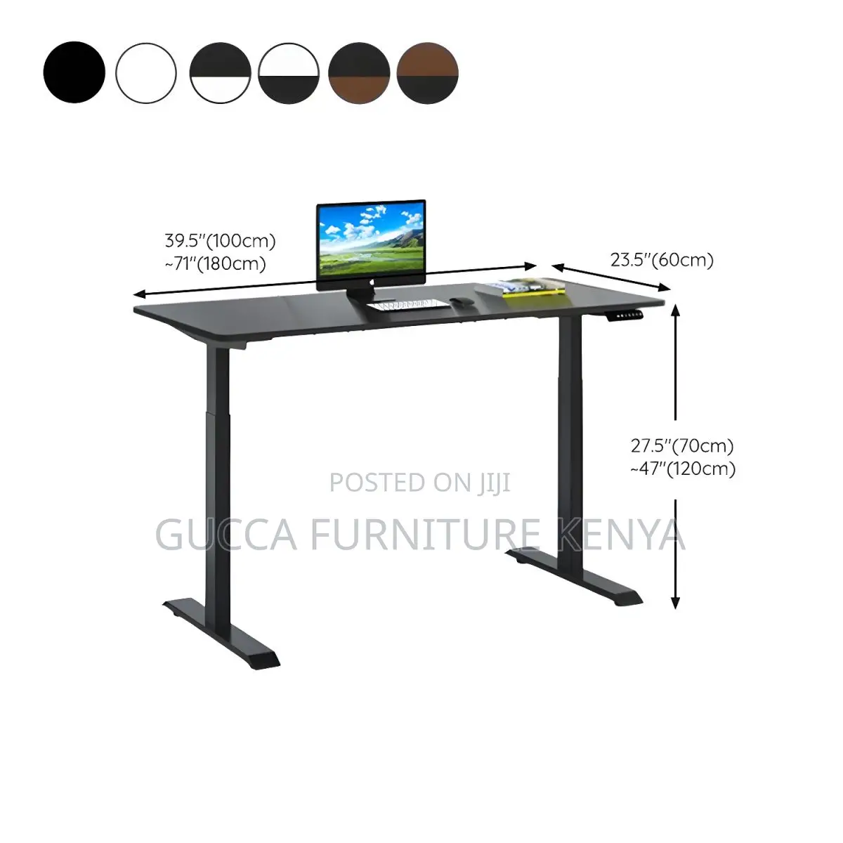 Office Tables:120cm Standing Desk for Medium-Sized Workspace