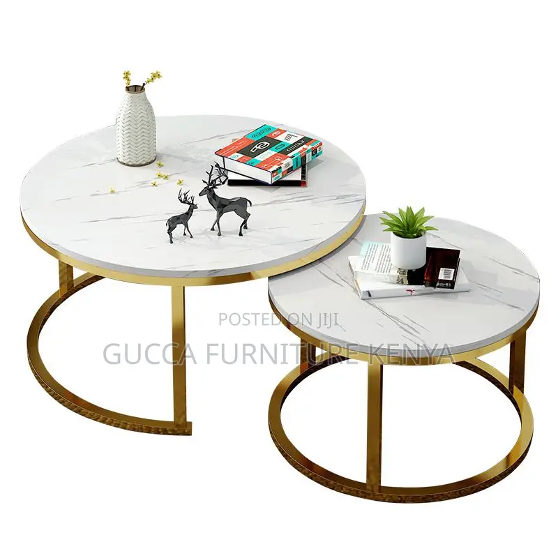 Coffee Tables:Round Marble Coffee Table With Structural Base