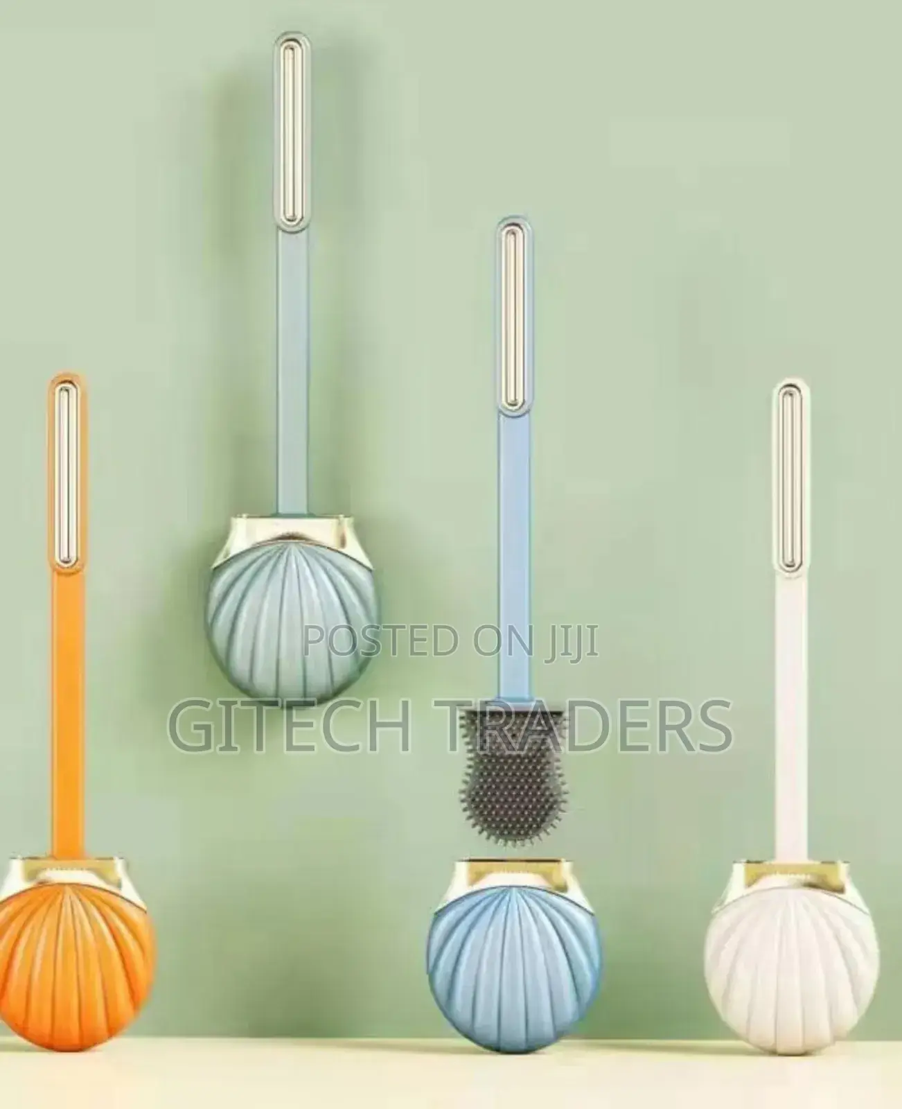 Silicon Shell Shape Toilet Brush Wall Mounting