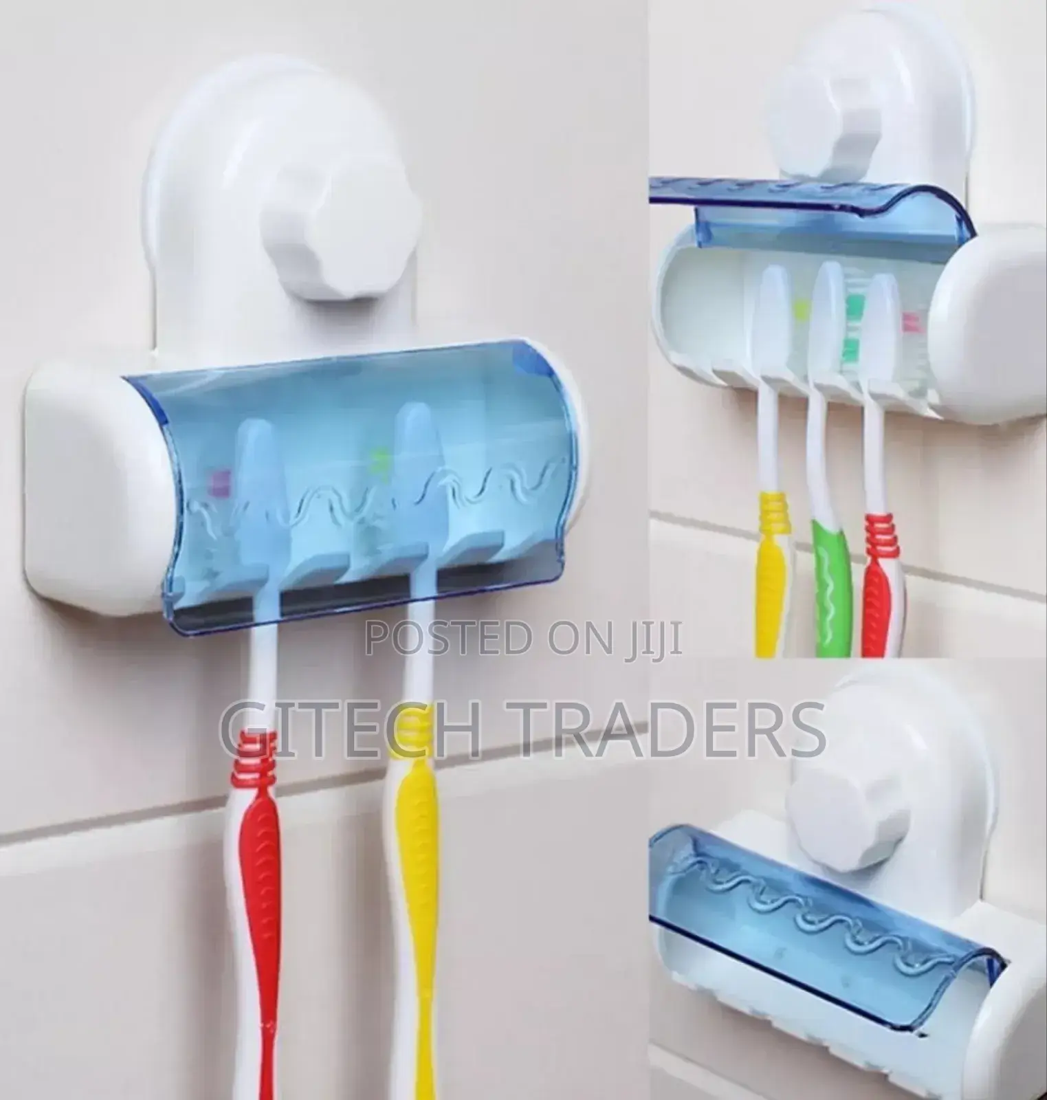 *Transparent Suction Cup Toothbrush Holder