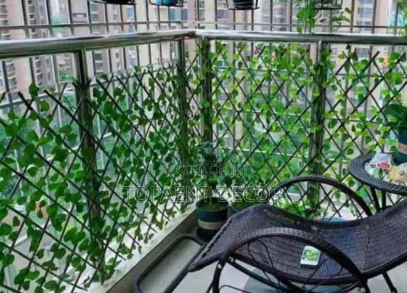 Extended Green Balcony Privacy Fence With Artificial Woods