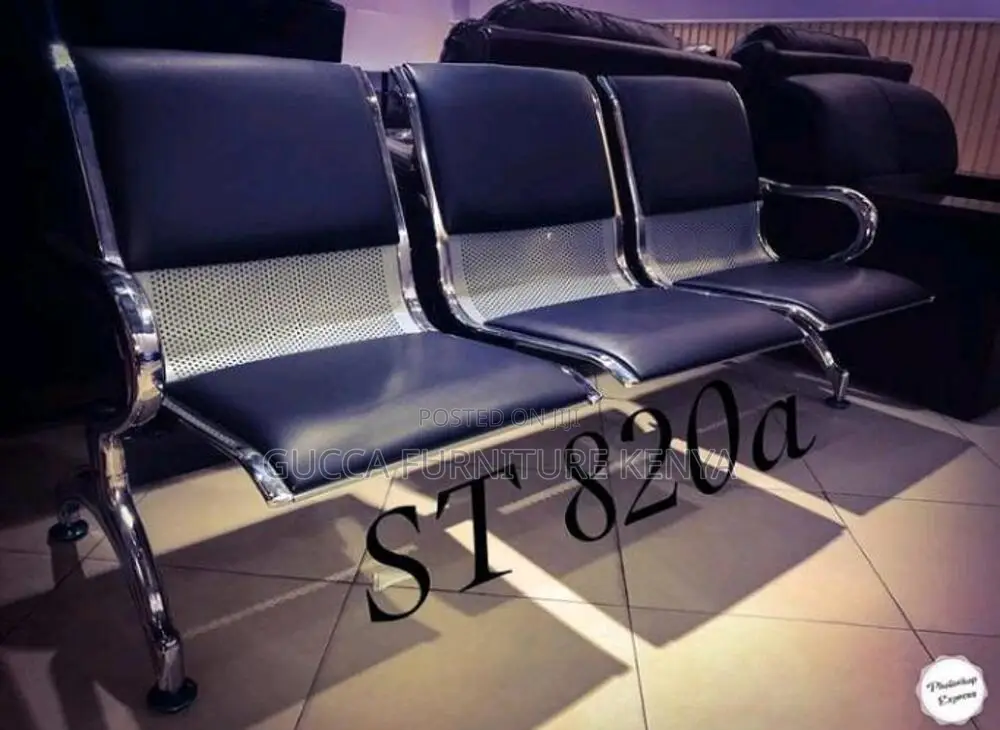 Office Tables:3-Seater Ergonomic Padded Outdoor Bench
