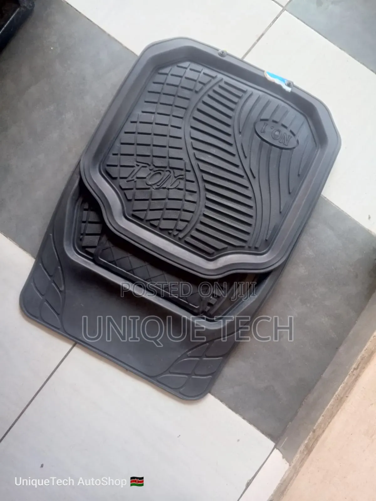 Universal Black Car Mat: Anti-Slip, Waterproof Design