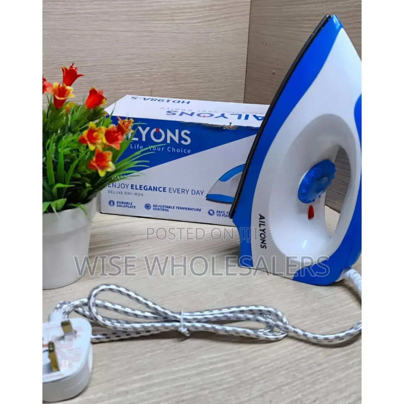 Ailyons Hd-198a Electric Dry Iron Box White Blue