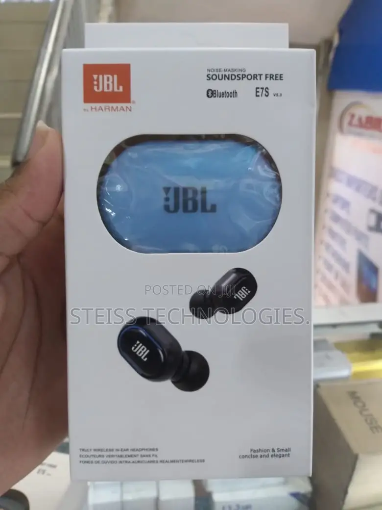 Blue JBL Wireless Earbuds