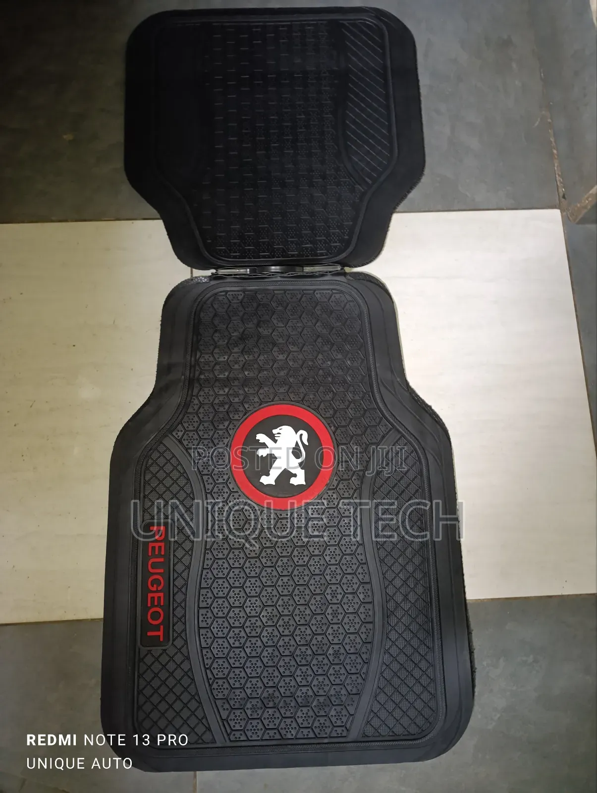 Non-Slip Peugeot Rubber Car Mats - 5pc Set