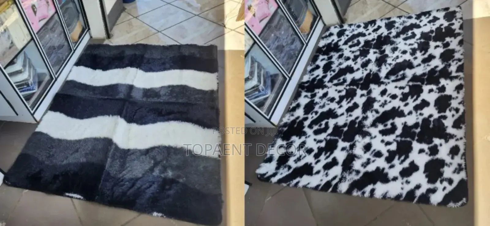 Black and White Themed House Fluffy Carpets