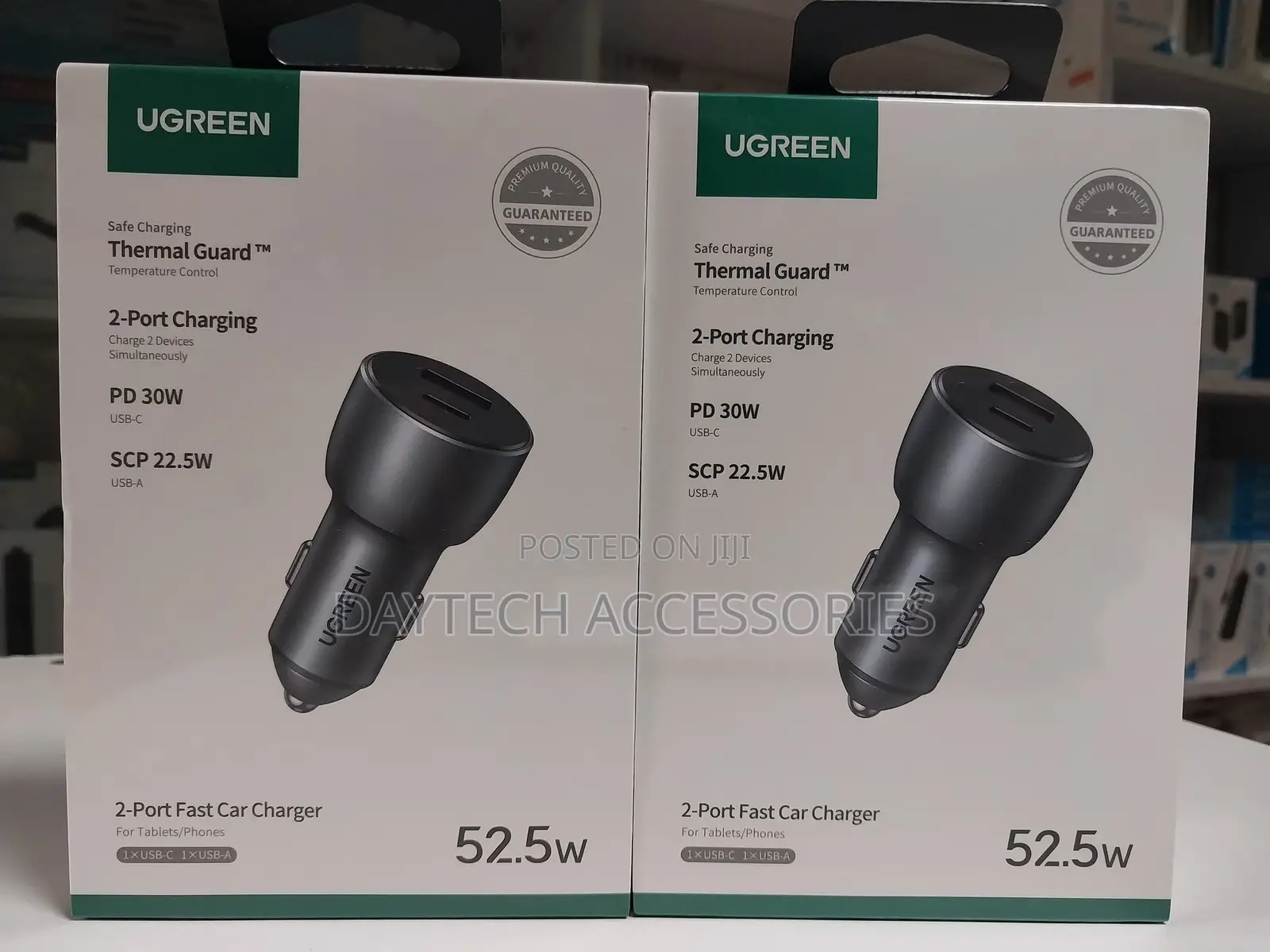 Ugreen 52.5w Usb C Car Charger With Pd 30w 18w Fast Charge