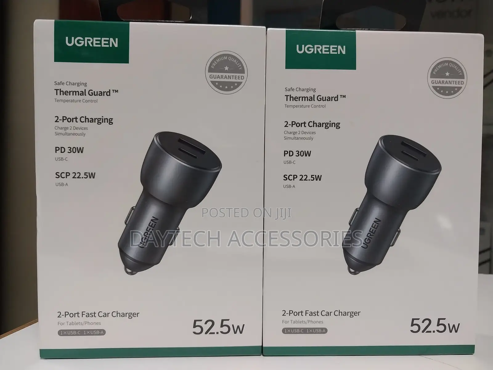 Ugreen 52.5w Usb C Car Charger With Pd 30w 18w Fast Charge