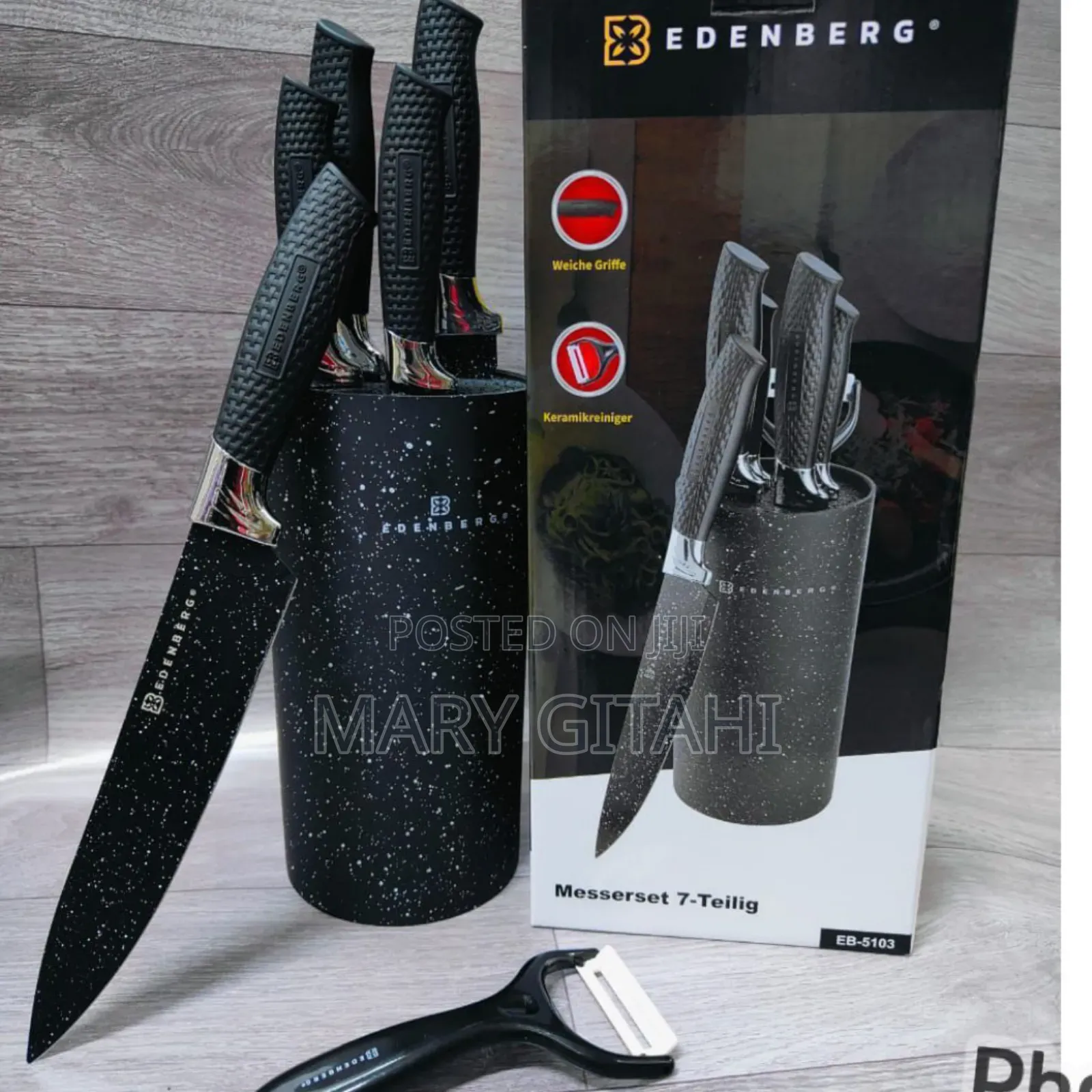 *Edenburg Black Knife Set at 