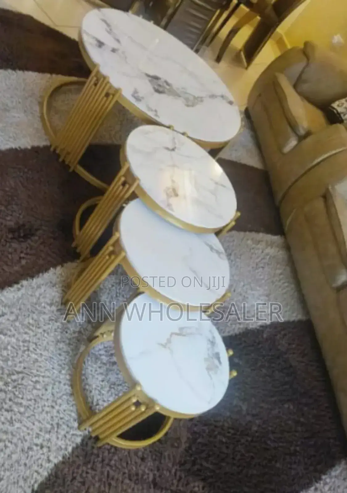 White 4 in 1 Pure Marble Table P-04