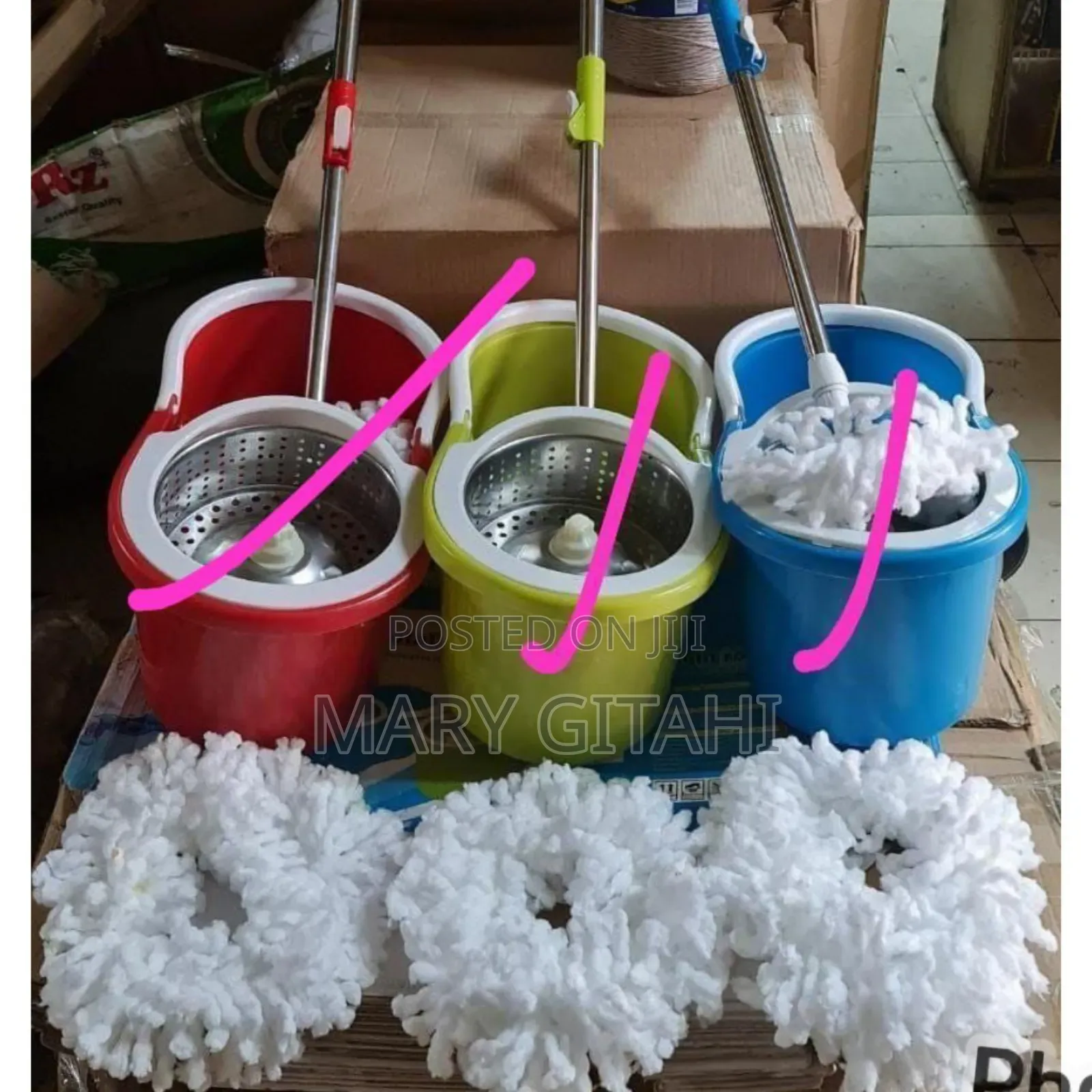 *Metallic Spin Mop*
(Green and Blue Colour)