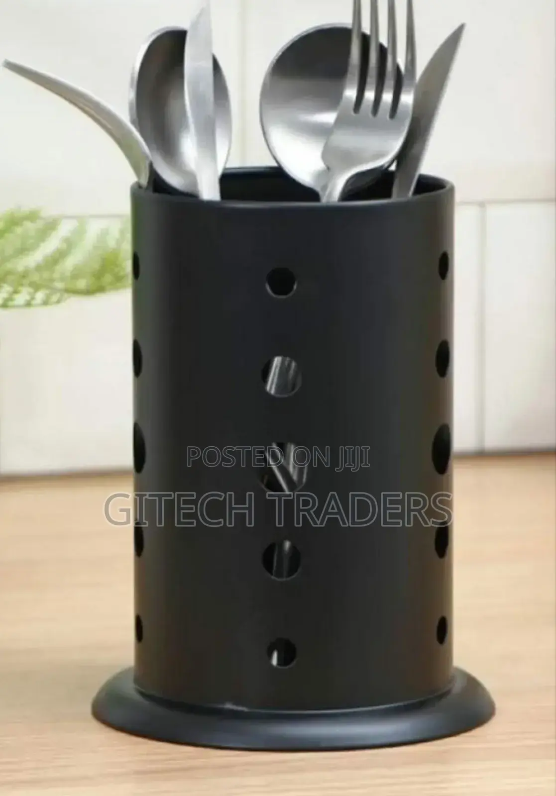 Black Stainless Steel Cutlery Holder