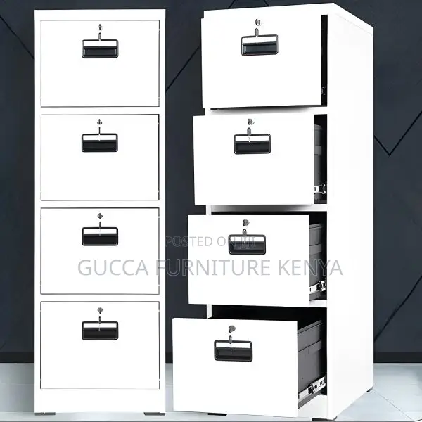 Cabinets: Filing Cabinet 4-Drawer in Metal Frame for Office