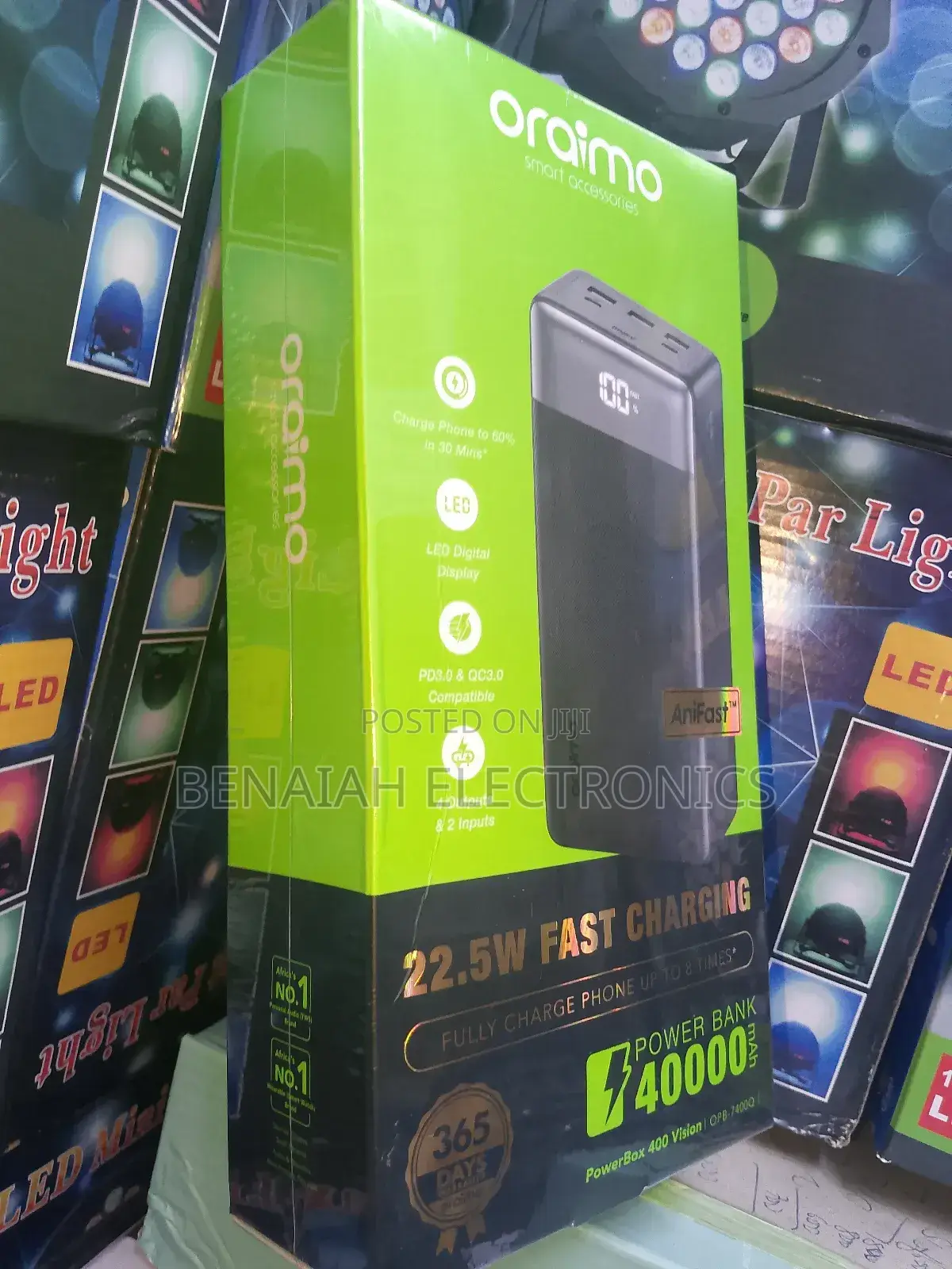 Oraimo Powerbank 40000 Mah.Fully Charge Phone Eight Times