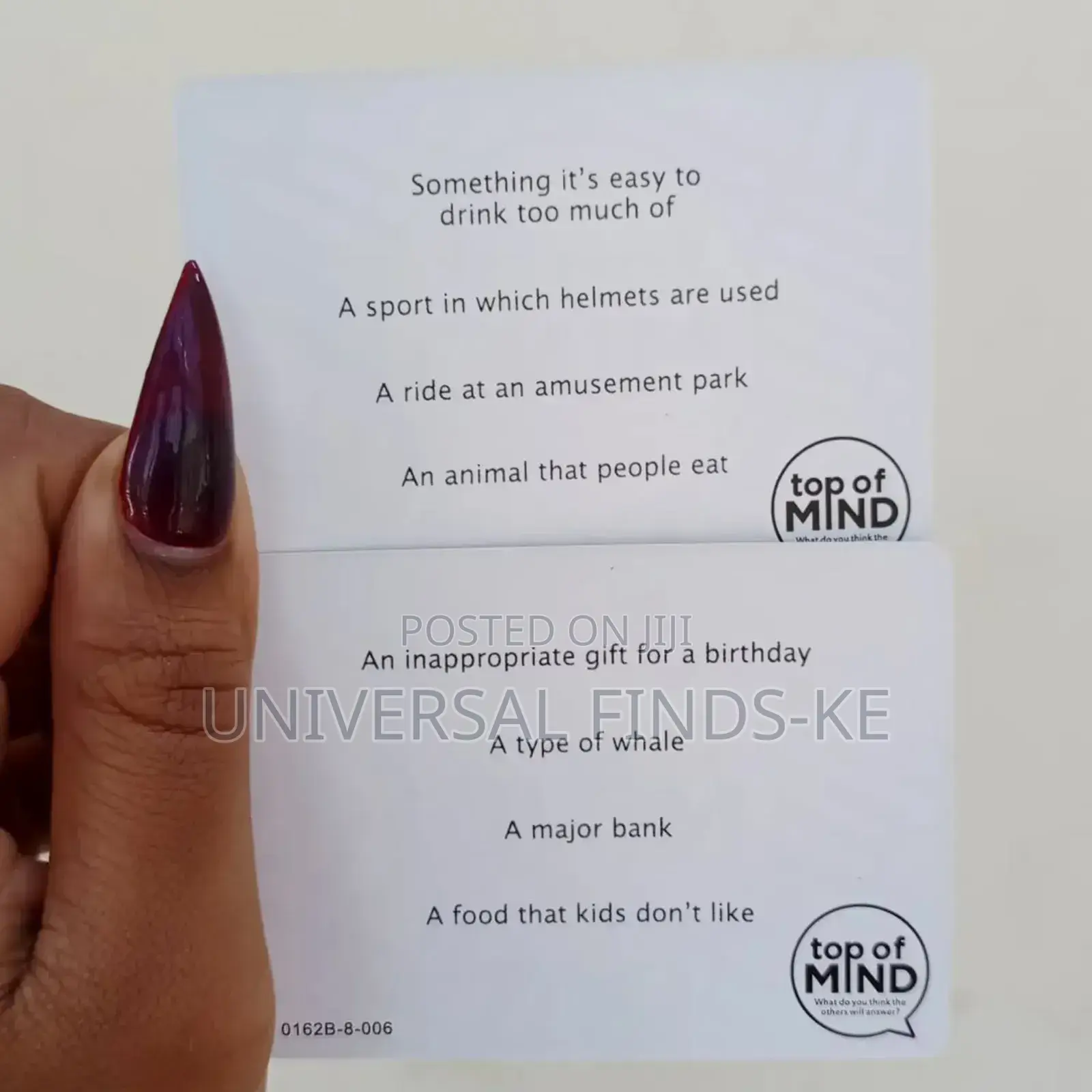 Top of Mind Card Game What Do You Think the Answer Will Be