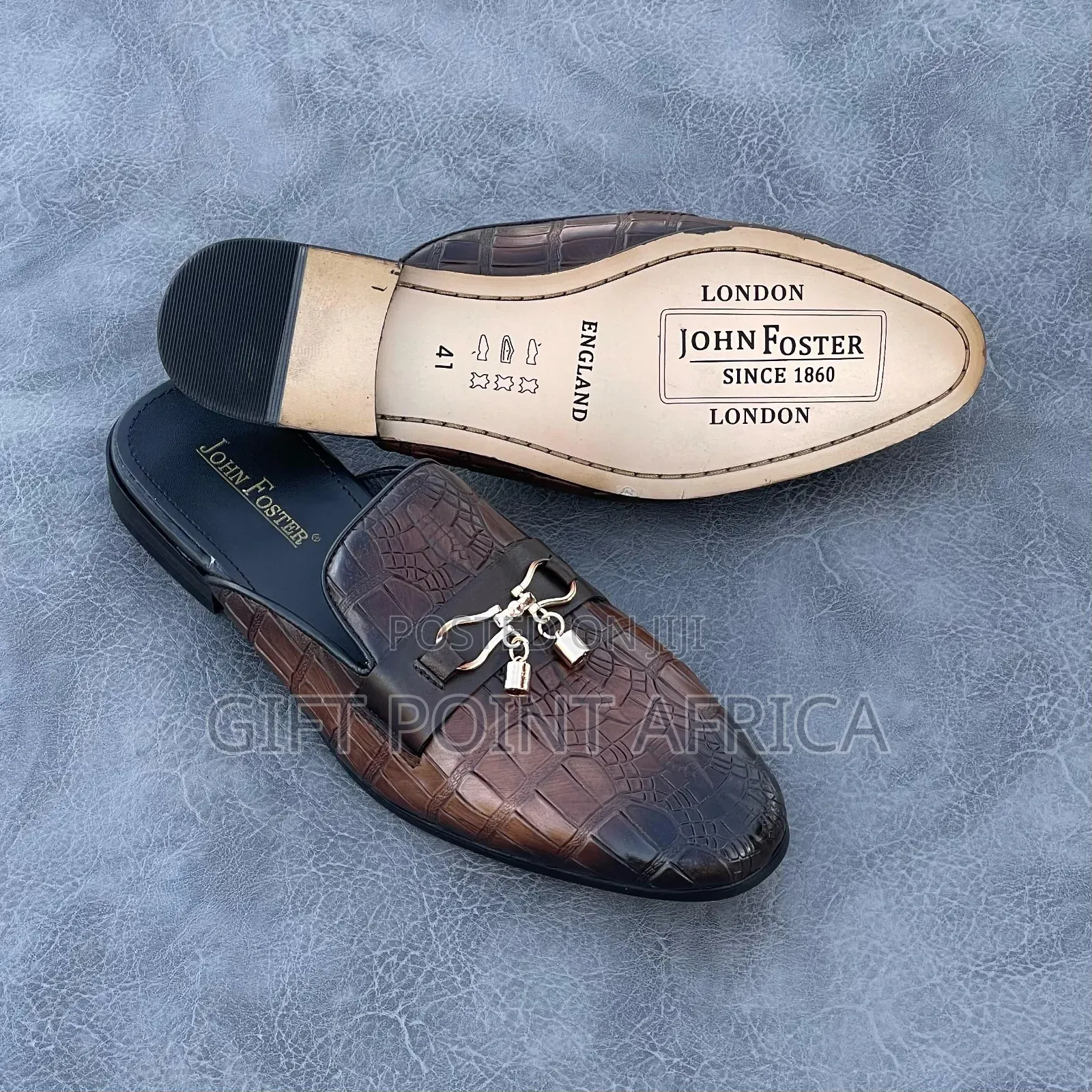 John Foster Leather Mules for Men