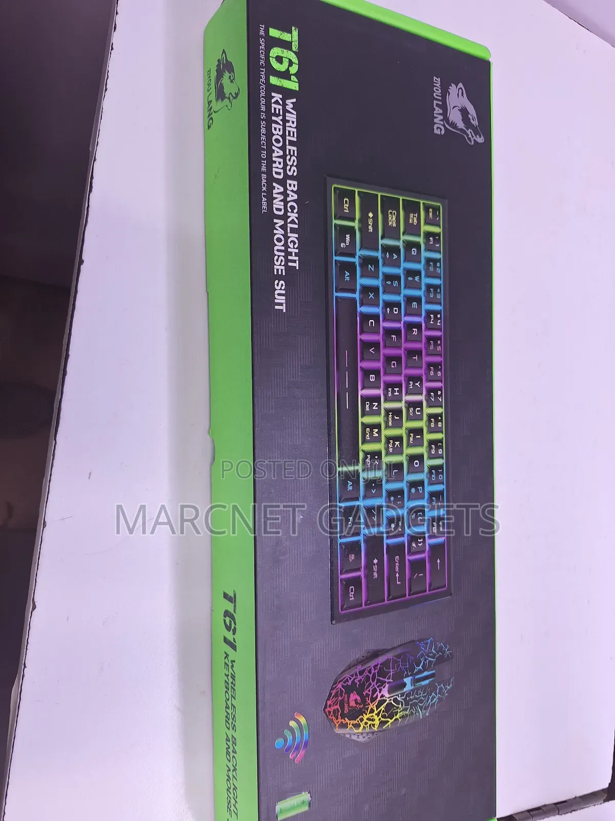 T61 Gaming Mechanical Wireless Rechargeable Keyboard Mouse