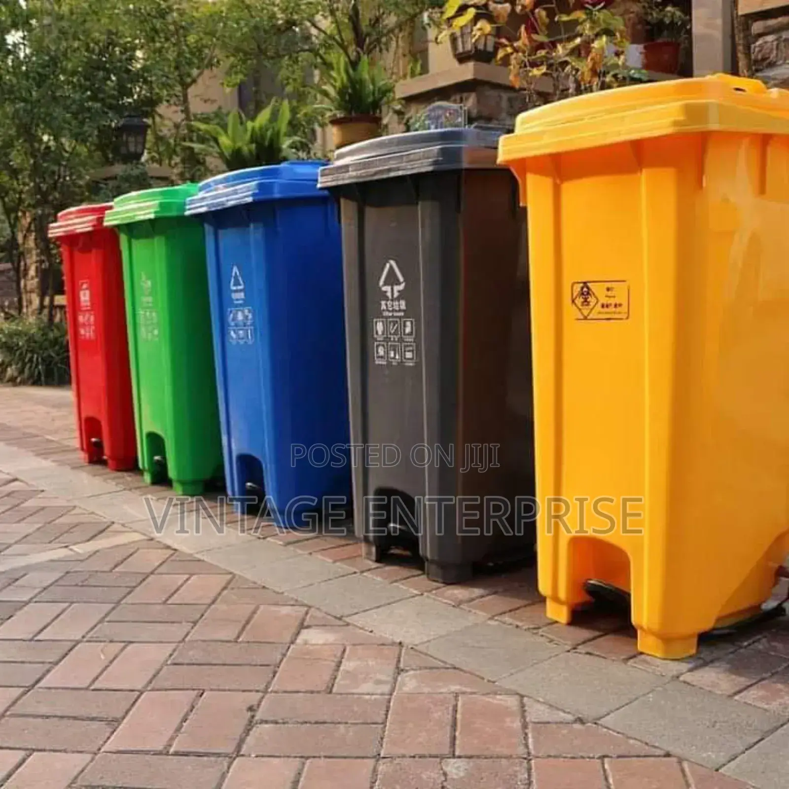 2 In1 Dustbin With Wheels