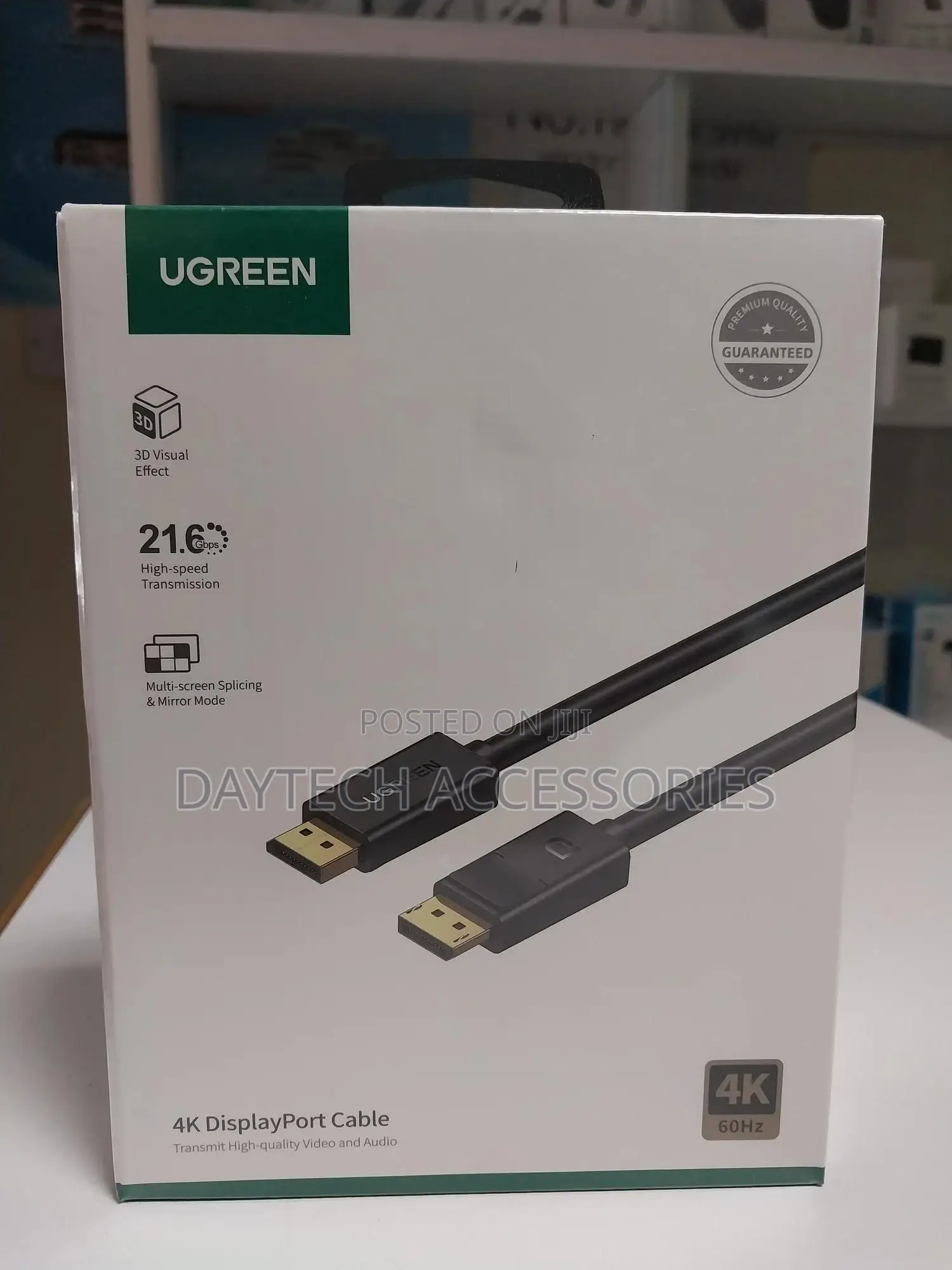 Ugreen Displayport to Dispalyport 1.2v Cable Dp - 1.5m