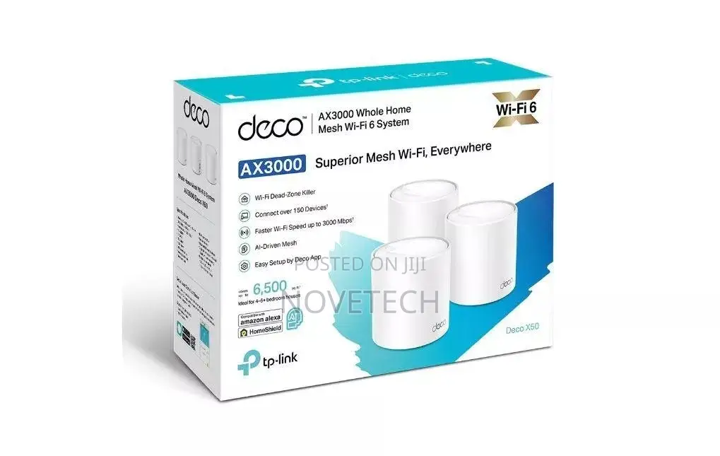 Tp-Link Deco X50 Mesh System(3-Pack) Ax3000, Wi-Fi 6
