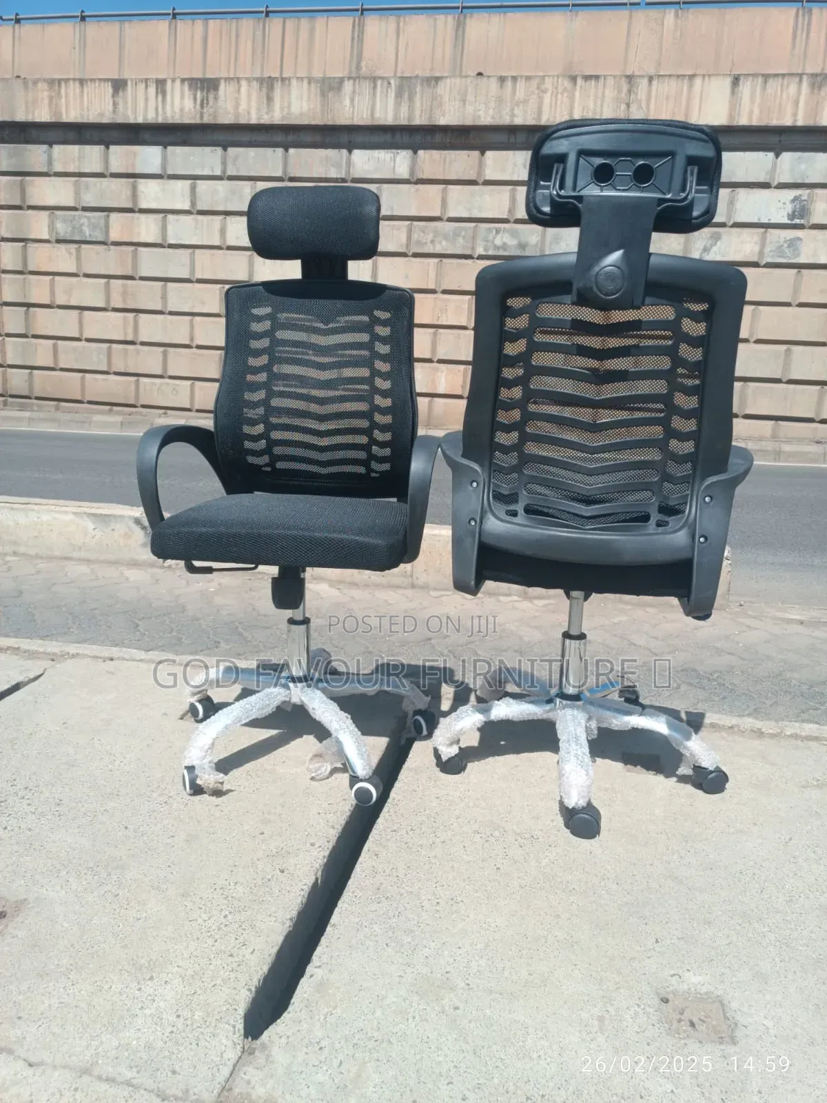 Headrest Black Office Chair Fd3ky
