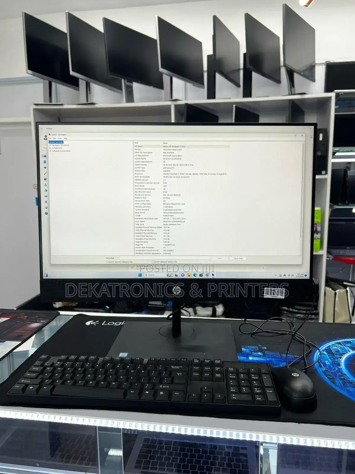 Desktop Computer HP ProOne 400 16GB Intel Core I7 SSD 512GB