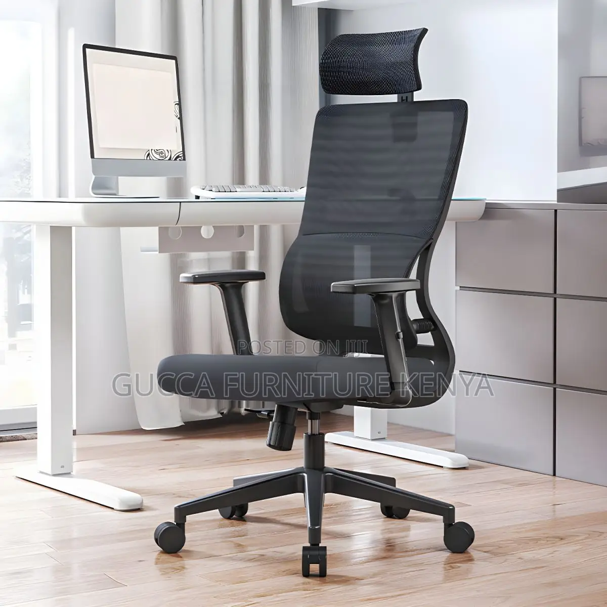 Office Chairs: Adjustable Armrest Desk Chair With Headrest