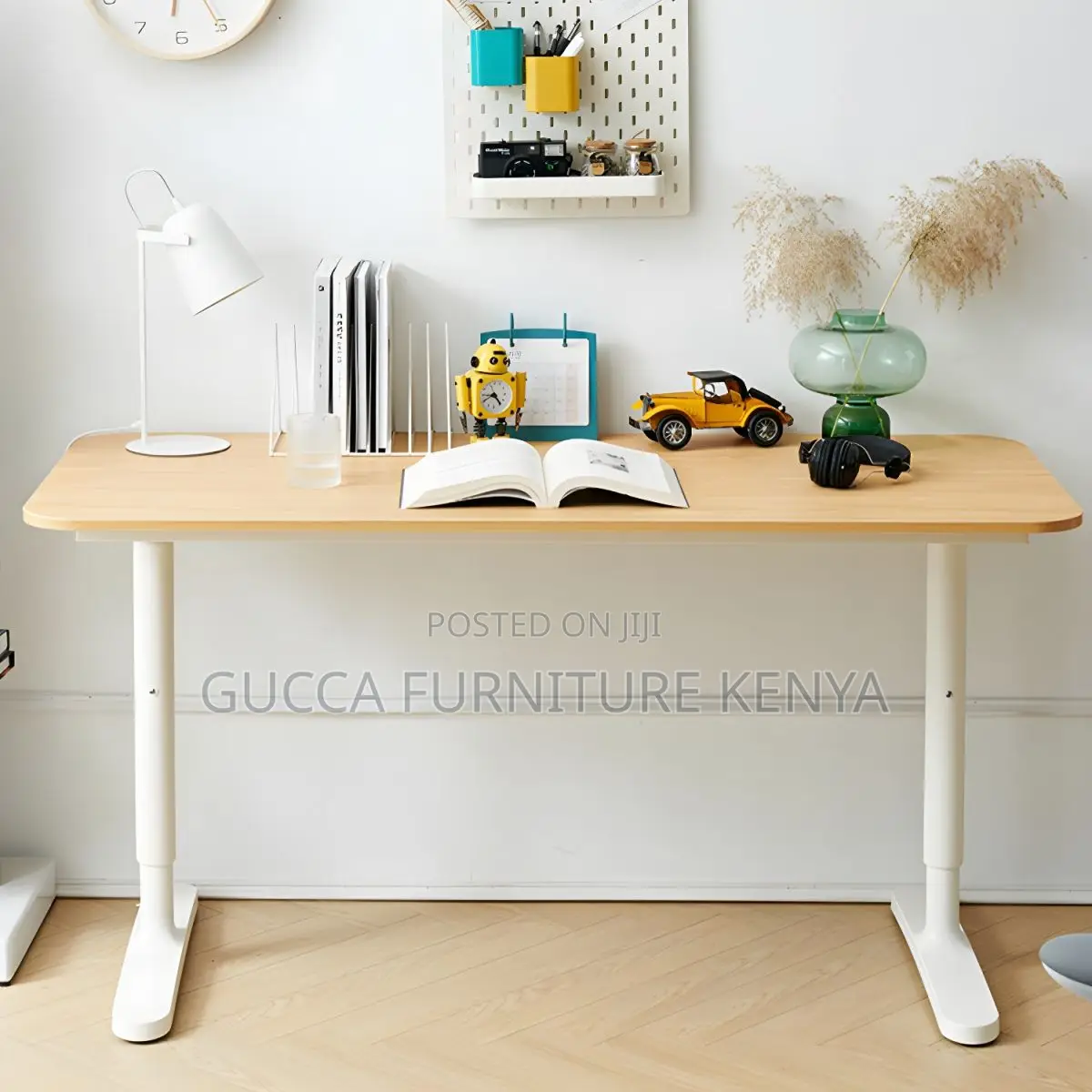 Office Tables:140cm Adjustable Height Desk for Home Office