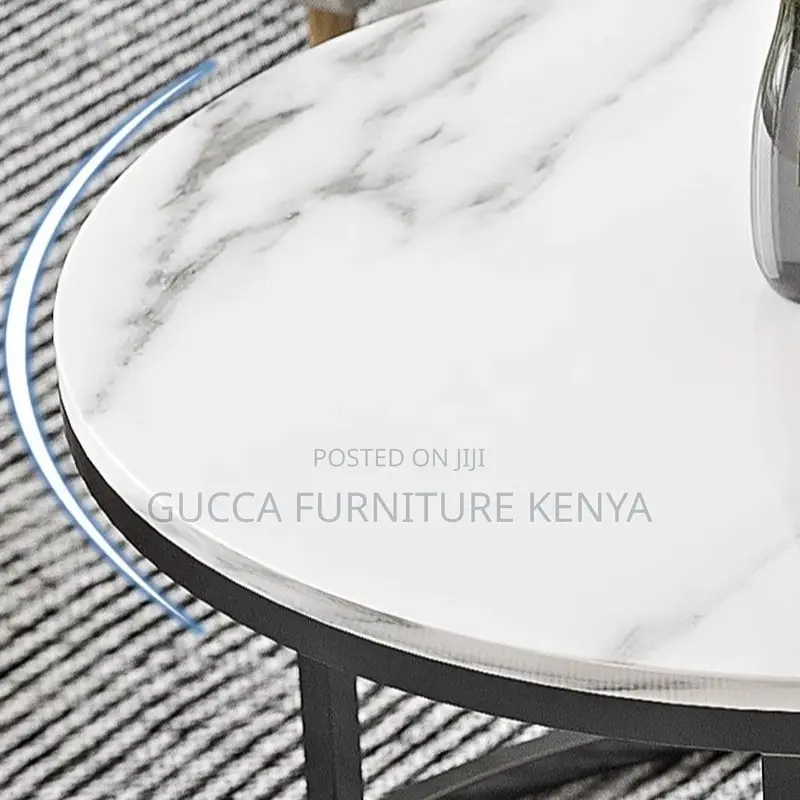Coffee Tables: Nested Circular Side Table With Frame Base