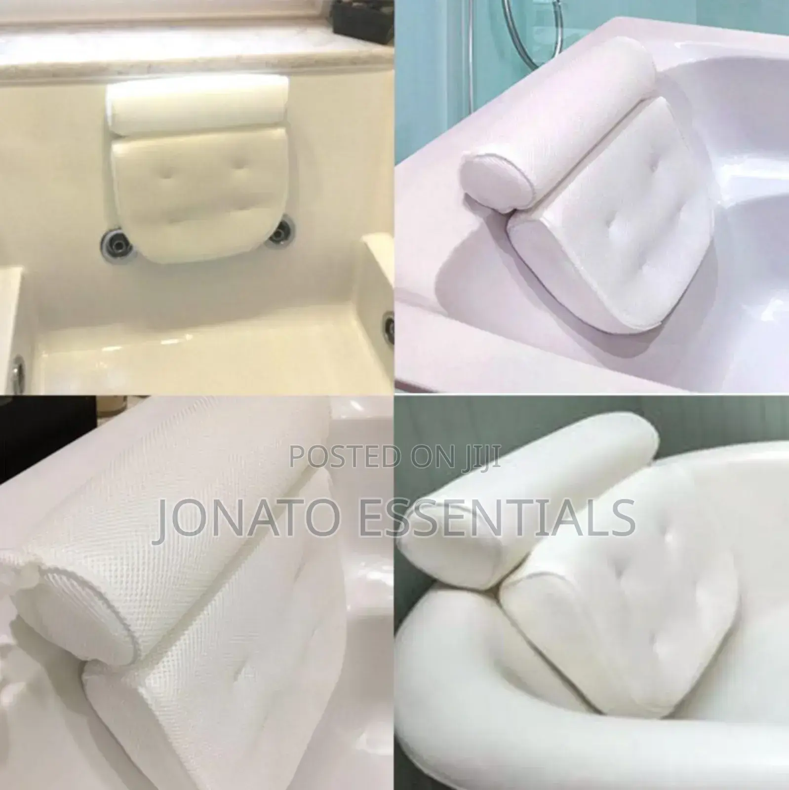 Neck and Back Bathtub Pillow With Suction Cups
