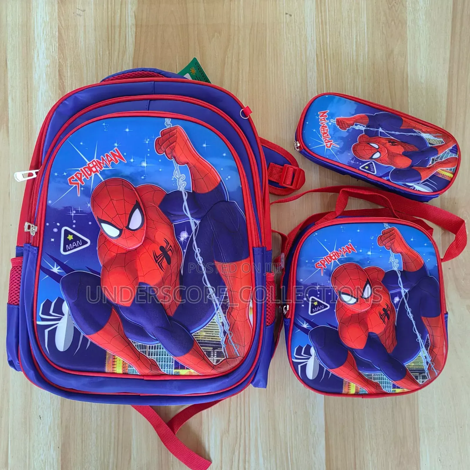 3 in 1 Spider Man Cartoon School Backpack