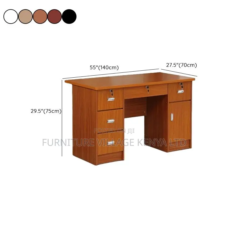 Office Desks; 1400mm Executive Office Table With Drawers