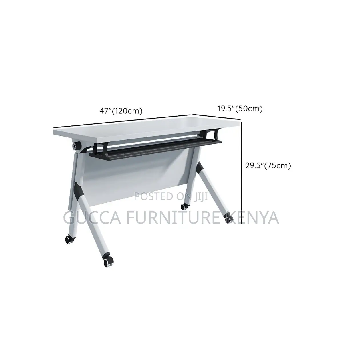 Office Tables:120cm Modern Table With Foldable Trestle Base