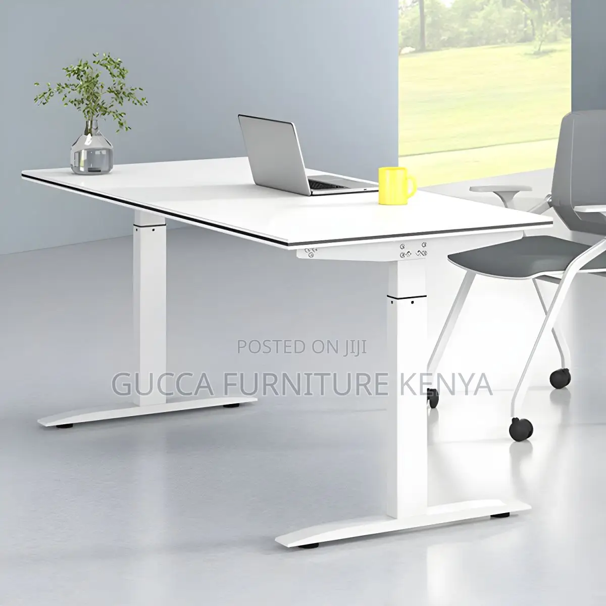 Office Tables:Wood Top120cm Versatile Height Adjustable Desk