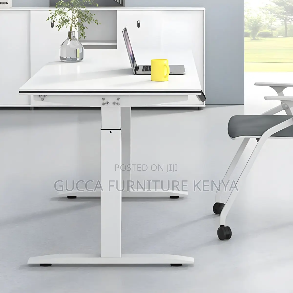 Office Tables:Wood Top120cm Versatile Height Adjustable Desk